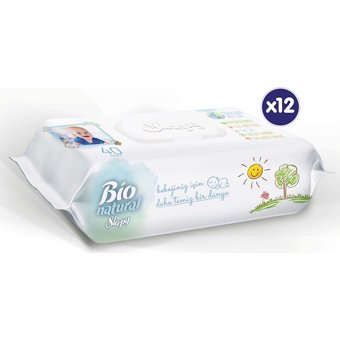 Sleepy Bio Natural 40 Yaprak 12'li Paket Islak Mendil