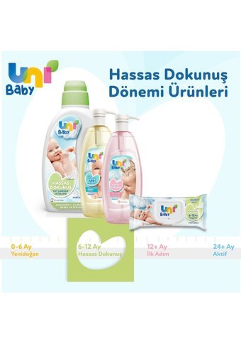 Uni Baby Hassas Dokunuş 52 Yaprak 12'li Paket Islak Mendil