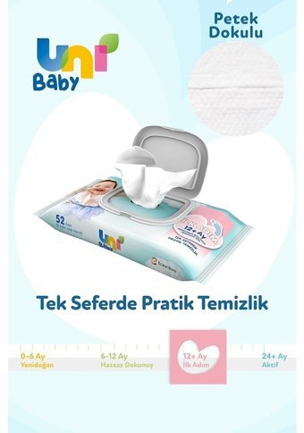 Uni Baby İlk Adım 52 Yaprak 12'li Paket Islak Mendil