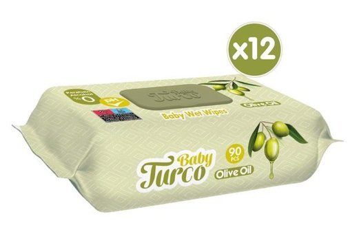 Baby Turco Zeytinyağlı 90 Yaprak 24'lü Paket Islak Bebek Havlusu
