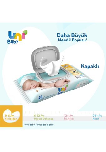 Sleepy Yenidoğan 40 Yaprak 24'lü Paket Islak Mendil