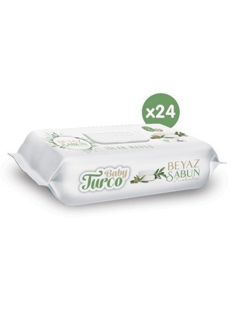 Baby Turco Beyaz Sabun Kokulu 90 Yaprak 24'lü Paket Islak Mendil