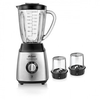 Arzum Maxiblend AR1056 1600 ml Cam Hazneli Buz Kırıcılı Kişisel Sürahili Blender Gri