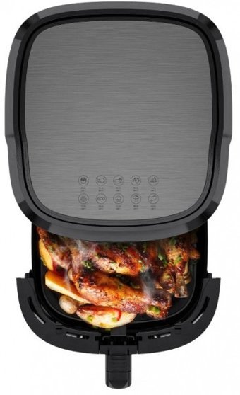 Blaupunkt Taste Master D4550 Airfryer 5.5 lt Tek Hazneli Led Ekranlı Yağsız Sıcak Hava Fritözü Inox
