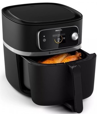 Philips HD9880/90 Airfryer 8.3 lt Tek Hazneli Izgara Yapan Led Ekranlı Sıcak Hava Fritözü Siyah