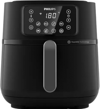 Philips Essential Dijital XXL 5000 Series HD9285/96 Airfryer 7.2 lt Tek Hazneli Izgara Yapan Sıcak Hava Fritözü Siyah