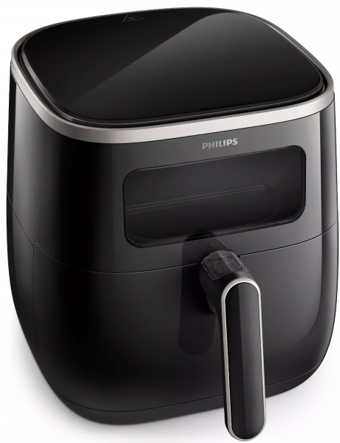 Philips 3000 Series XL HD9257/80 Airfryer 5.6 lt Tek Hazneli Izgara Yapan Yağsız Sıcak Hava Fritözü Siyah