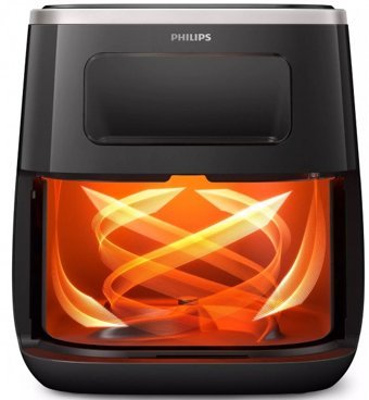 Philips 3000 Series XL HD9257/80 Airfryer 5.6 lt Tek Hazneli Izgara Yapan Yağsız Sıcak Hava Fritözü Siyah