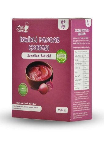 Aşçı Anne Tahıllı İrmikli Pancarlı Kavanoz Maması 150 gr