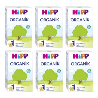 Hipp Yenidoğan Tahılsız Glutensiz Organik Probiyotikli 1 Numara Devam Sütü 6x300 gr