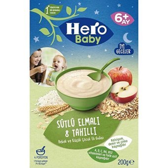 Hero Baby Tahıllı Elmalı Sütlü Kaşık Maması 200 gr