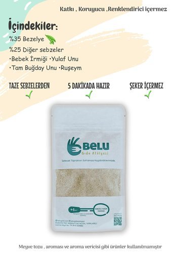 Belu Gıda Atölyesi Tahıllı Bezelyeli Kaşık Maması 100 gr