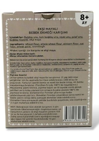 Aşçı Anne Tahıllı Glutensiz Organik Ekşi Mayalı Bebek Ekmeği Karışımı 300 gr