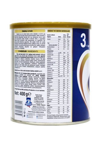 Baby Goat Keçi Sütlü Probiyotikli 3 Numara Devam Sütü 6x400 gr