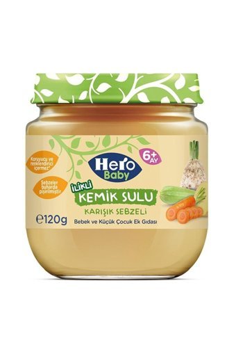 Hero Baby Tahıllı Glutensiz Sebzeli Kavanoz Maması 12x120 gr