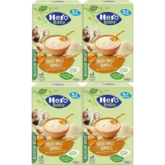 Hero Baby Tahıllı Ballı İrmikli Kaşık Maması 4x400 gr