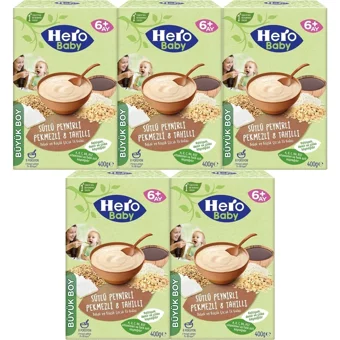 Hero Baby Tahıllı Glutensiz Pekmez Peynir Kaşık Maması 5x400 gr