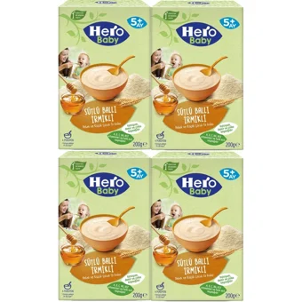Hero Baby Tahıllı Ballı İrmikli Kaşık Maması 4x200 gr