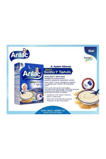 Arılac Gece Tahıllı Glutensiz Pirinç Unlu Kaşık Maması 4x200 gr