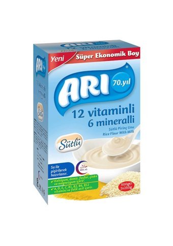 Arı Tahıllı Pirinç Unlu Probiyotikli Kaşık Maması 500 gr