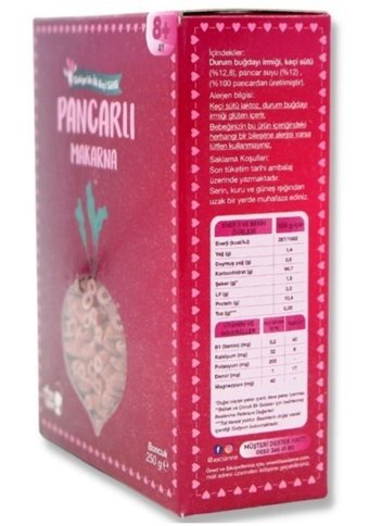 Aşçı Anne Tahıllı Glutensiz Organik Pancarlı Bebek Makarnası 250 gr