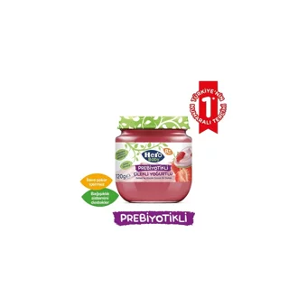 Hero Baby Tahılsız Glutensiz Çilekli Yoğurtlu Probiyotikli Kavanoz Maması 12x120 gr