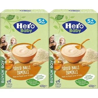 Hero Baby Tahıllı Ballı İrmikli Kaşık Maması 2x400 gr