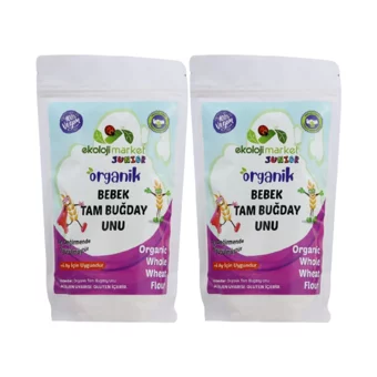Ekoloji Market Tahıllı Organik Tam Buğday Unu Kaşık Maması 2x250 gr