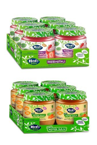 Hero Baby Tahıllı Glutensiz Sebzeli Probiyotikli Kavanoz Maması 12x120 gr