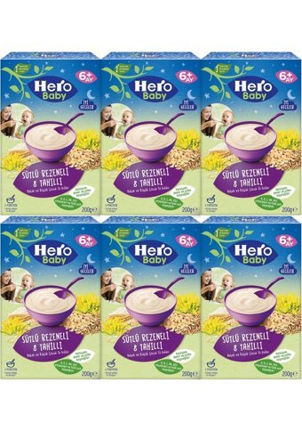 Hero Baby Gece Tahıllı Rezeneli Kaşık Maması 6x200 gr