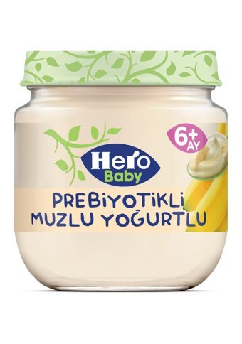 Hero Baby Tahılsız Glutensiz Muzlu Yoğurtlu Probiyotikli Kavanoz Maması 9x120 gr