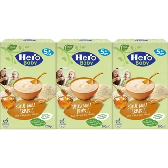 Hero Baby Tahıllı Ballı İrmikli Kaşık Maması 3x200 gr