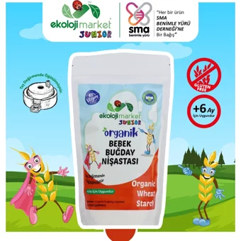 Ekoloji Market Tahıllı Glutensiz Organik Buğday Nişastası Kaşık Maması 250 gr