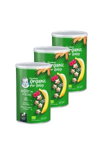 Gerber Tahıllı Organik Buğday Bebek Atıştırmalığı 3x35 gr
