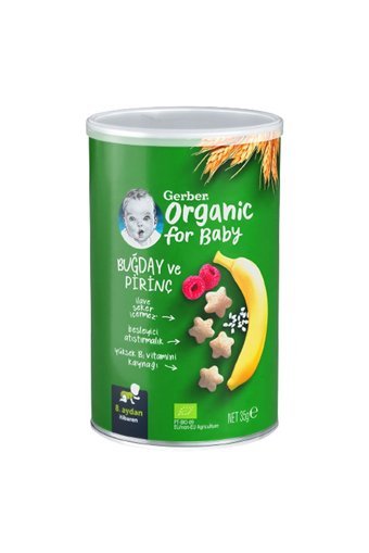 Gerber Tahıllı Organik Buğday Bebek Atıştırmalığı 3x35 gr