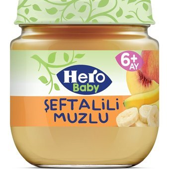 Hero Baby Tahılsız Glutensiz Muzlu Şeftali Kavanoz Maması 6x125 gr