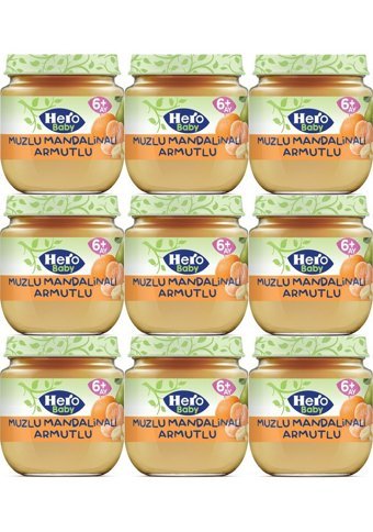 Hero Baby Tahılsız Glutensiz Armutlu Mandalinalı Muzlu Kavanoz Maması 9x125 gr