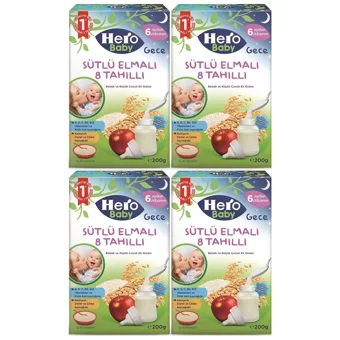 Hero Baby Tahıllı Buğday Meyveli Kaşık Maması 4x200 gr