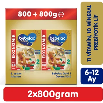 Bebelac Gold Probiyotikli 2 Numara Devam Sütü 2x1.6 kg