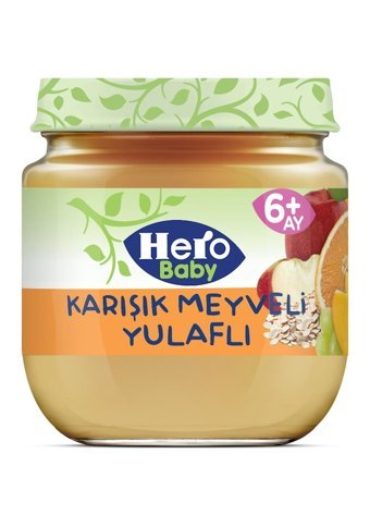Hero Baby Tahıllı Glutensiz Meyveli Yulaflı Kavanoz Maması 6x125 gr