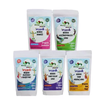 Ekoloji Market Tahıllı Organik Pirinç Unlu Kaşık Maması 5x250 gr