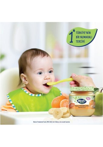 Hero Baby Tahılsız Glutensiz Armutlu Mandalinalı Muzlu Kavanoz Maması 3x125 gr