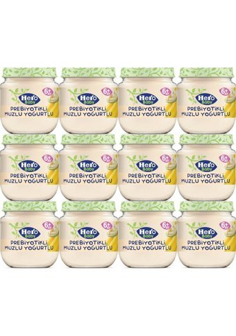 Hero Baby Tahılsız Glutensiz Muzlu Yoğurtlu Probiyotikli Kavanoz Maması 12x120 gr