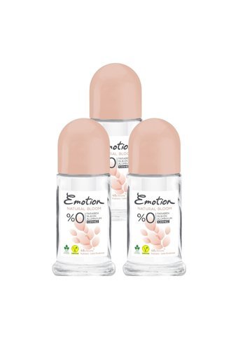 Emotion Natural Bloom Pudrasız Ter Önleyici Roll-On Kadın Deodorant 3x50 ml