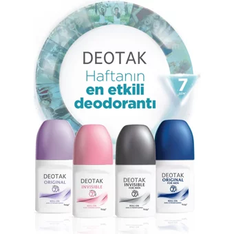 Deotak Orginal Pudrasız Ter Önleyici Organik Roll-On Kadın Deodorant 35 ml