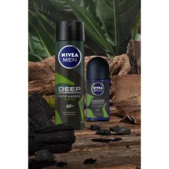 Nivea Deep Dimension Pudrasız Ter Önleyici Antiperspirant Sprey Erkek Deodorant 150 ml