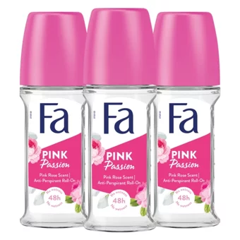 Fa Pınk Passıon Pudrasız Ter Önleyici Antiperspirant Roll-On Kadın Deodorant 3x50 ml