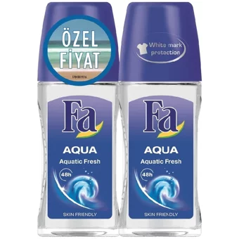 Fa Aqua Pudrasız Roll-On Kadın Deodorant 2x50 ml