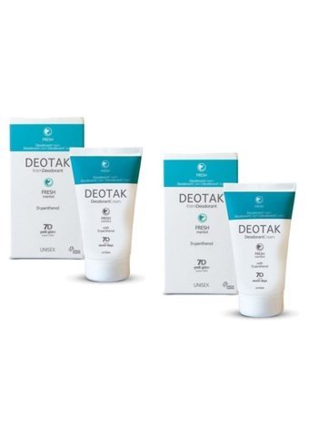 Deotak Fresh Pudrasız Ter Önleyici Organik Krem Unisex Deodorant 2x35 ml