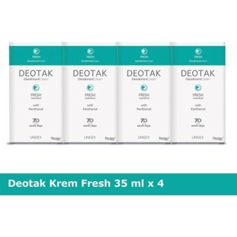 Deotak Fresh Pudrasız Ter Önleyici Organik Antiperspirant Krem Unisex Deodorant 4x35 ml